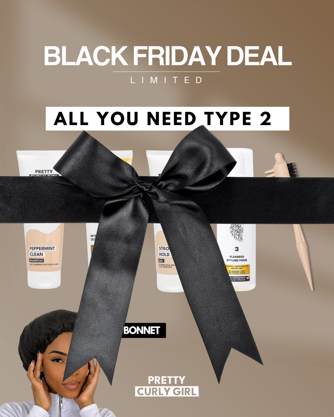 Black Friday pretty curly girl 